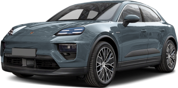Electric SUV with LED headlights and aerodynamic front design