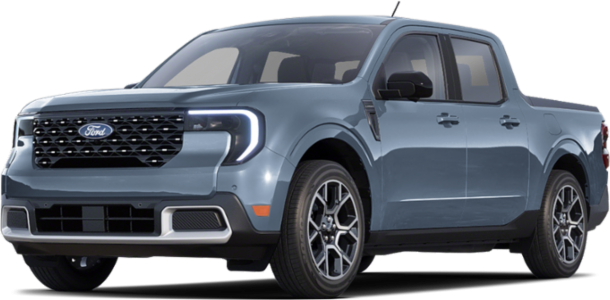 Front and side view of a dual-cab pickup with updated grille and alloy wheels