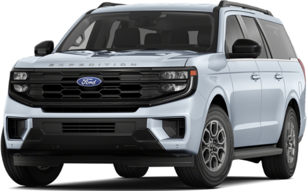 Front view of SUV with bold grille and sleek LED headlights