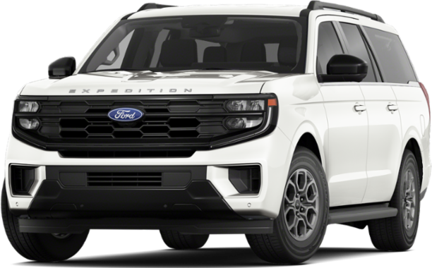White SUV with distinctive black front grille and LED headlights