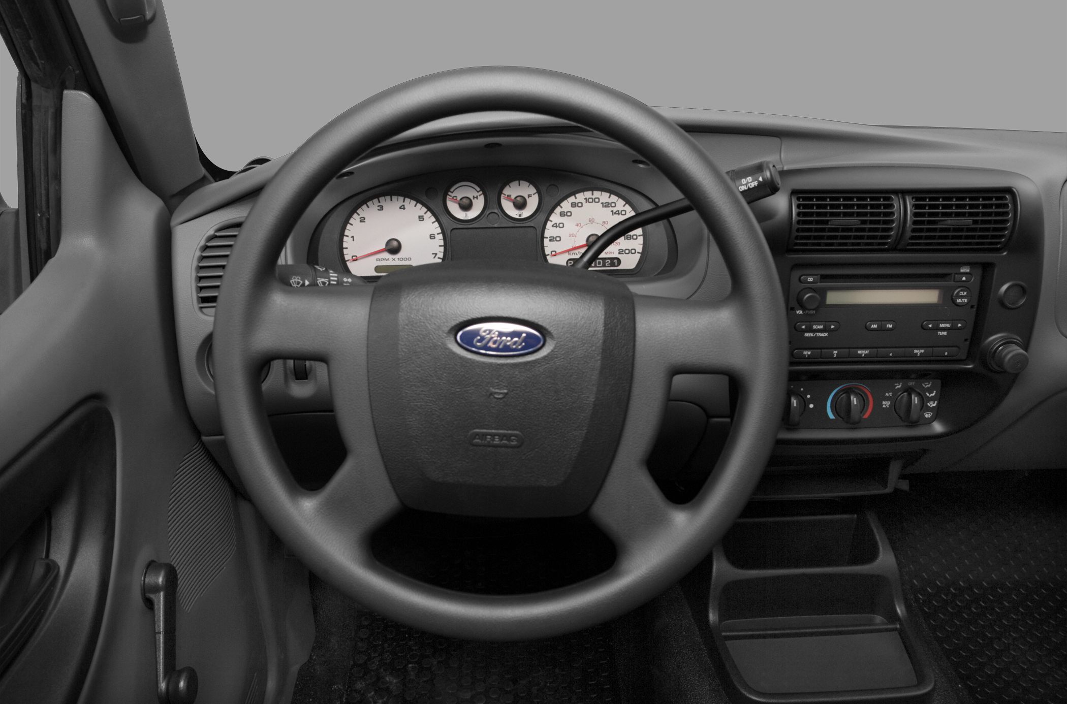 Steering wheel, instrument cluster, dashboard controls