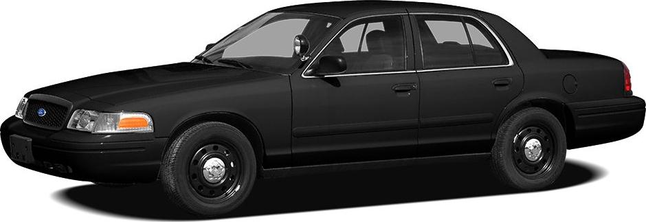 Black sedan with police-style wheels and spotlight