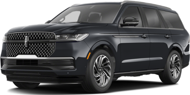 Black luxury SUV with bold grille and sleek headlights