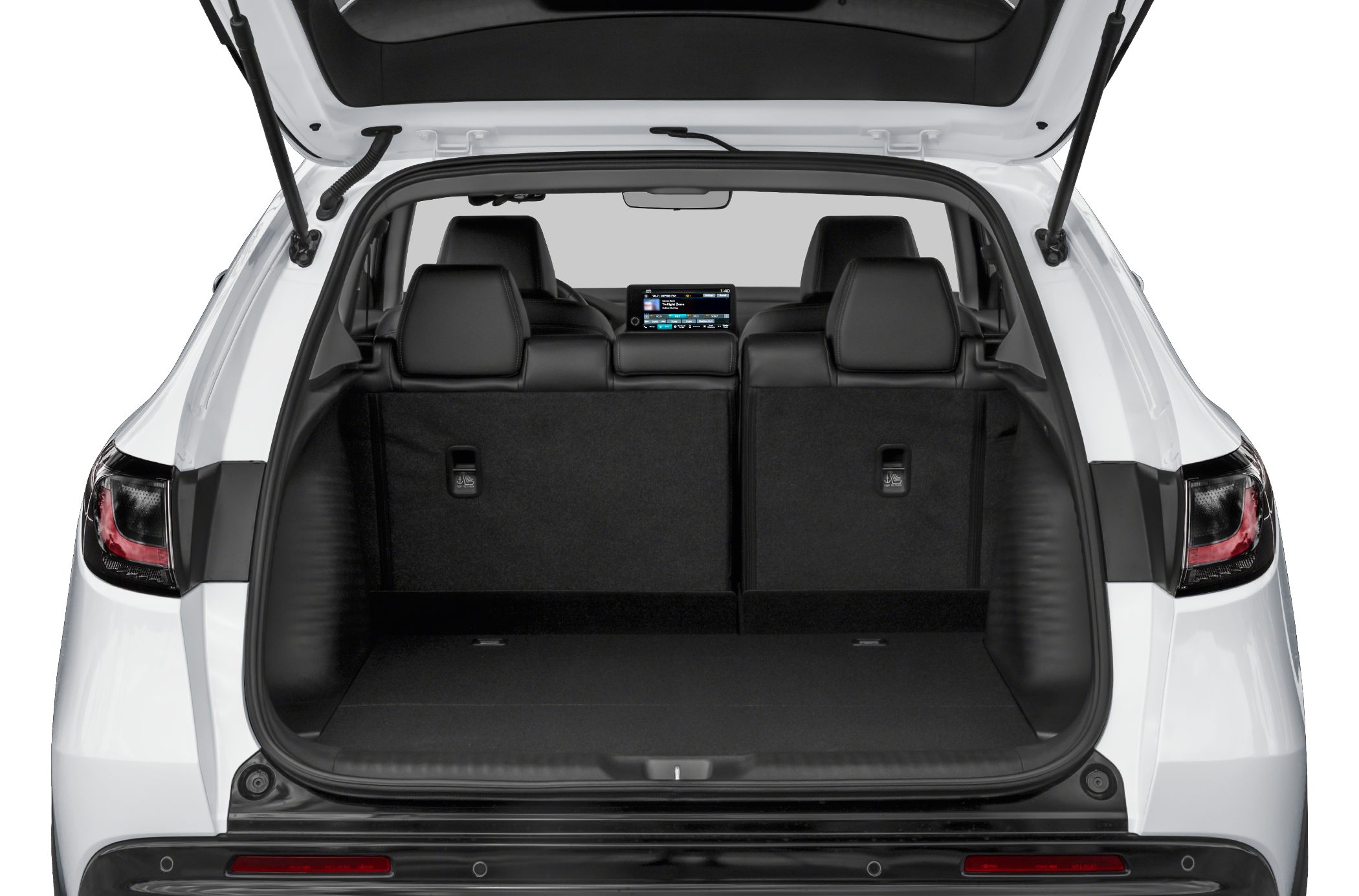 Spacious cargo trunk with foldable rear seats and modern interior
