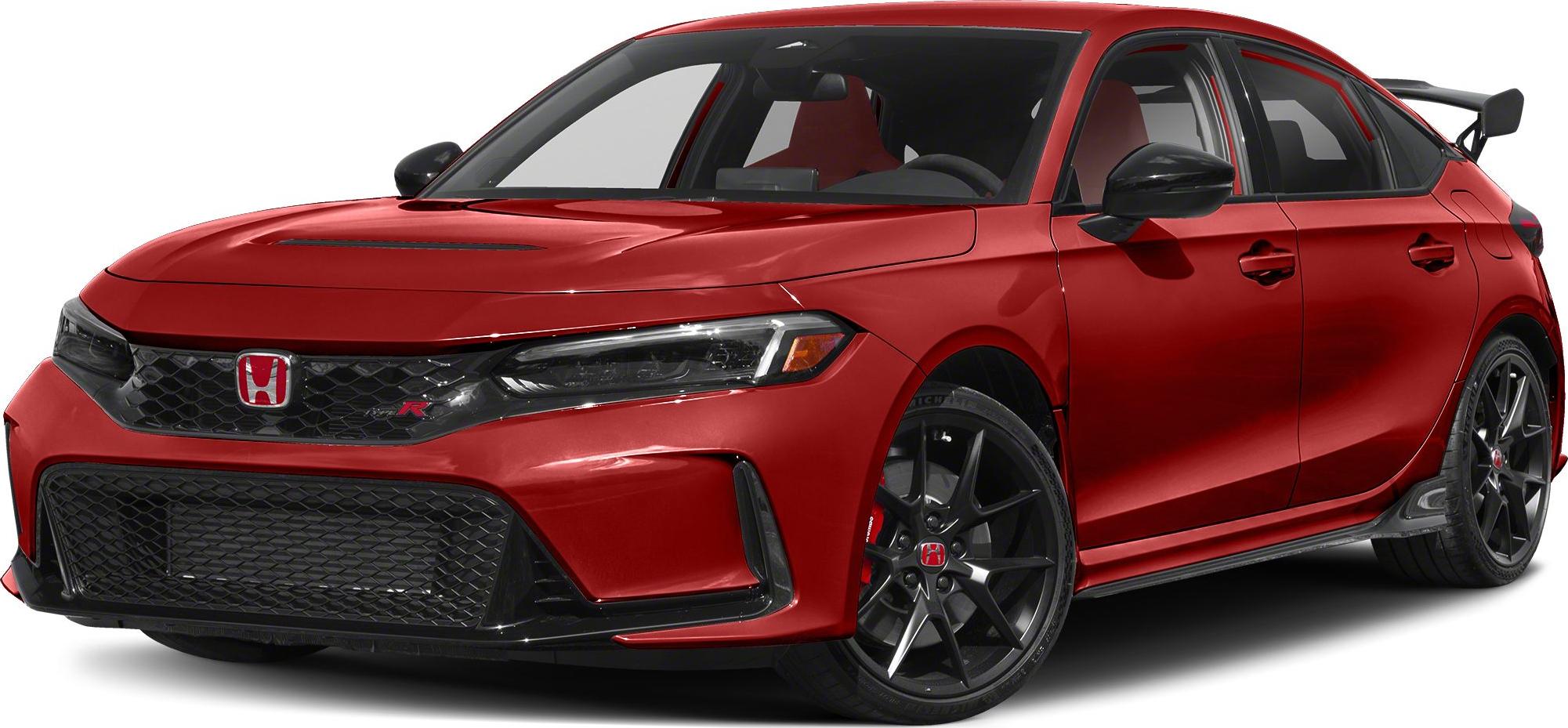 Aggressive front grille, hood vents, sporty rear wing spoiler