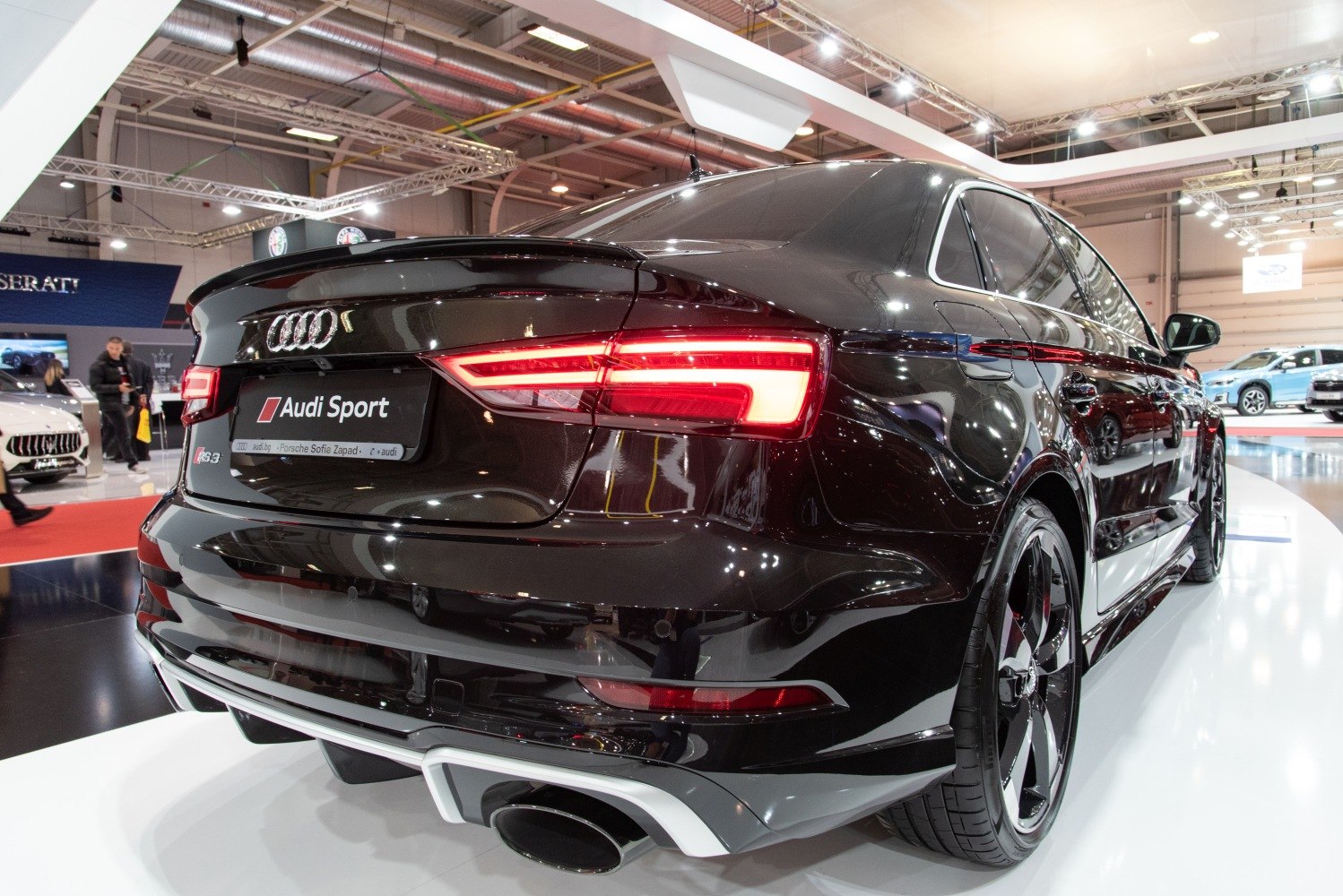 Rear view with LED taillights and dual exhaust
