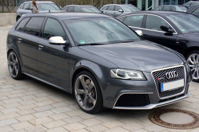 Sporty hatchback with mesh grille and alloy wheels