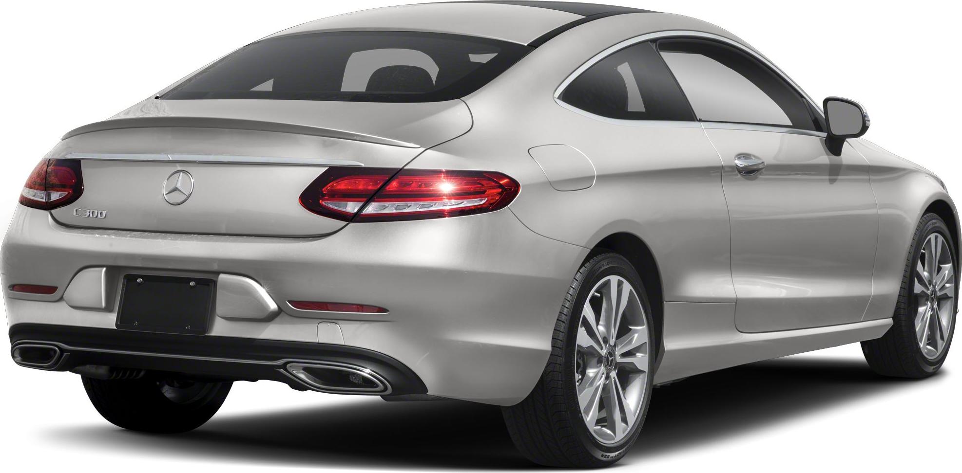 Rear side view of a sleek coupe with LED tail lights and dual exhaust outlets