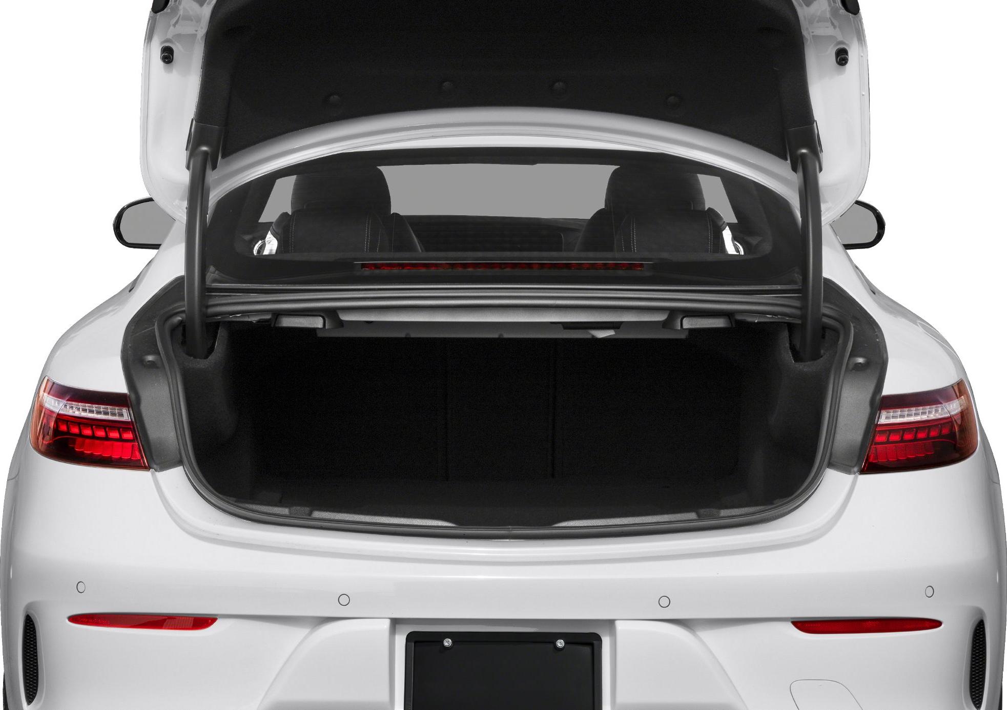 Open trunk with spacious cargo area and sleek tail lights