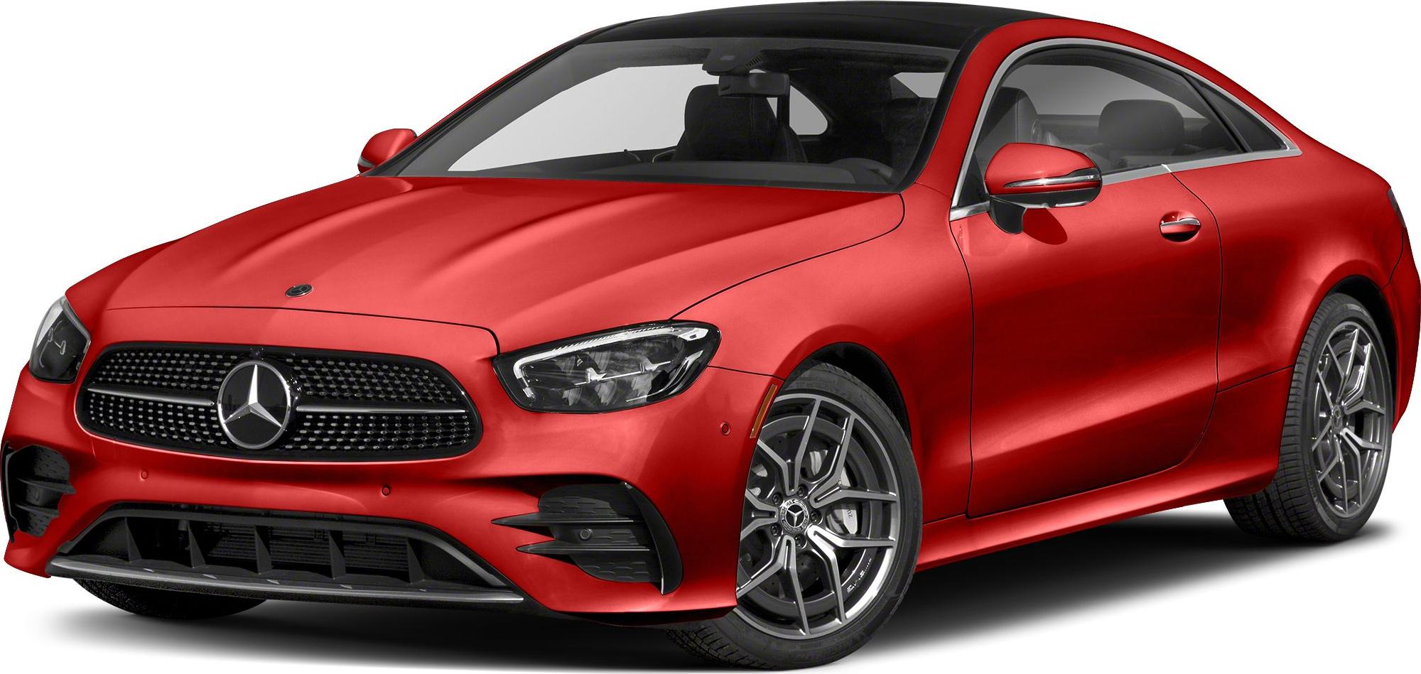 Red sporty coupe with LED headlights and alloy wheels