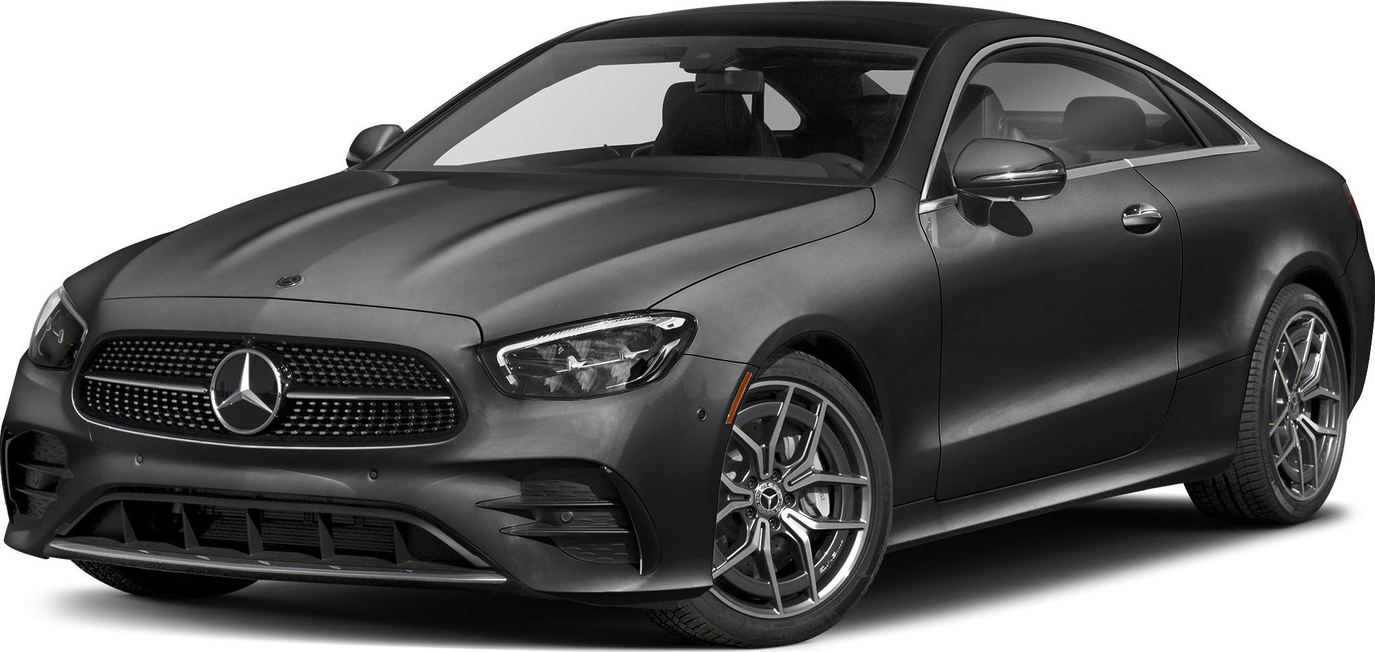 Sleek coupe front with LED headlights and sporty alloy wheels