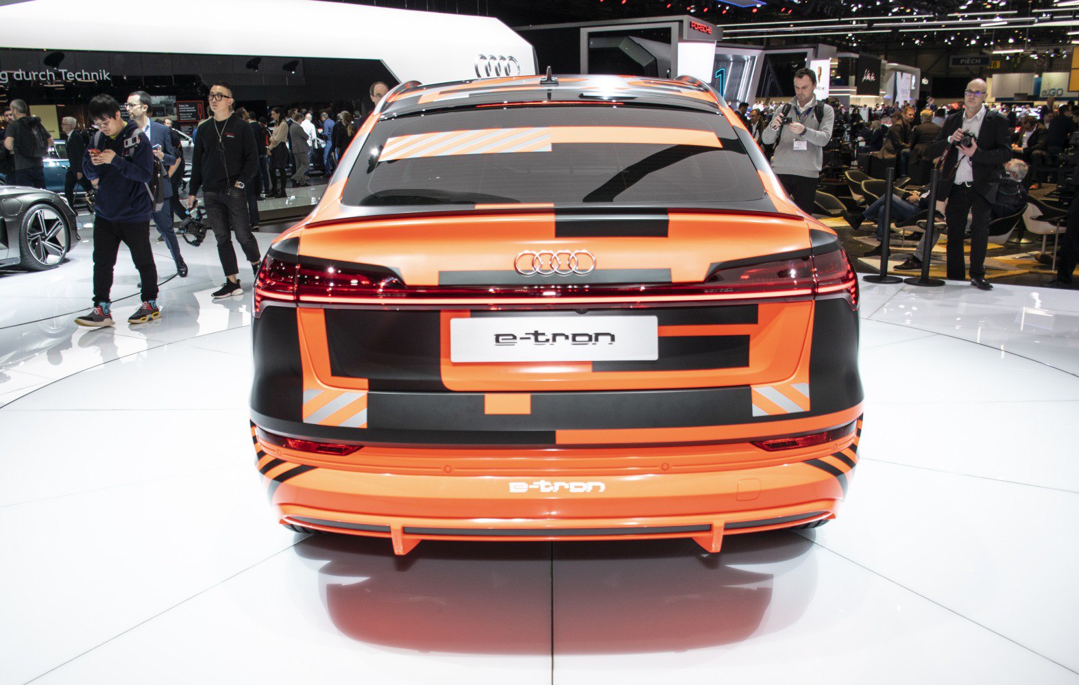 Rear design and LED taillights of a 2020 electric SUV
