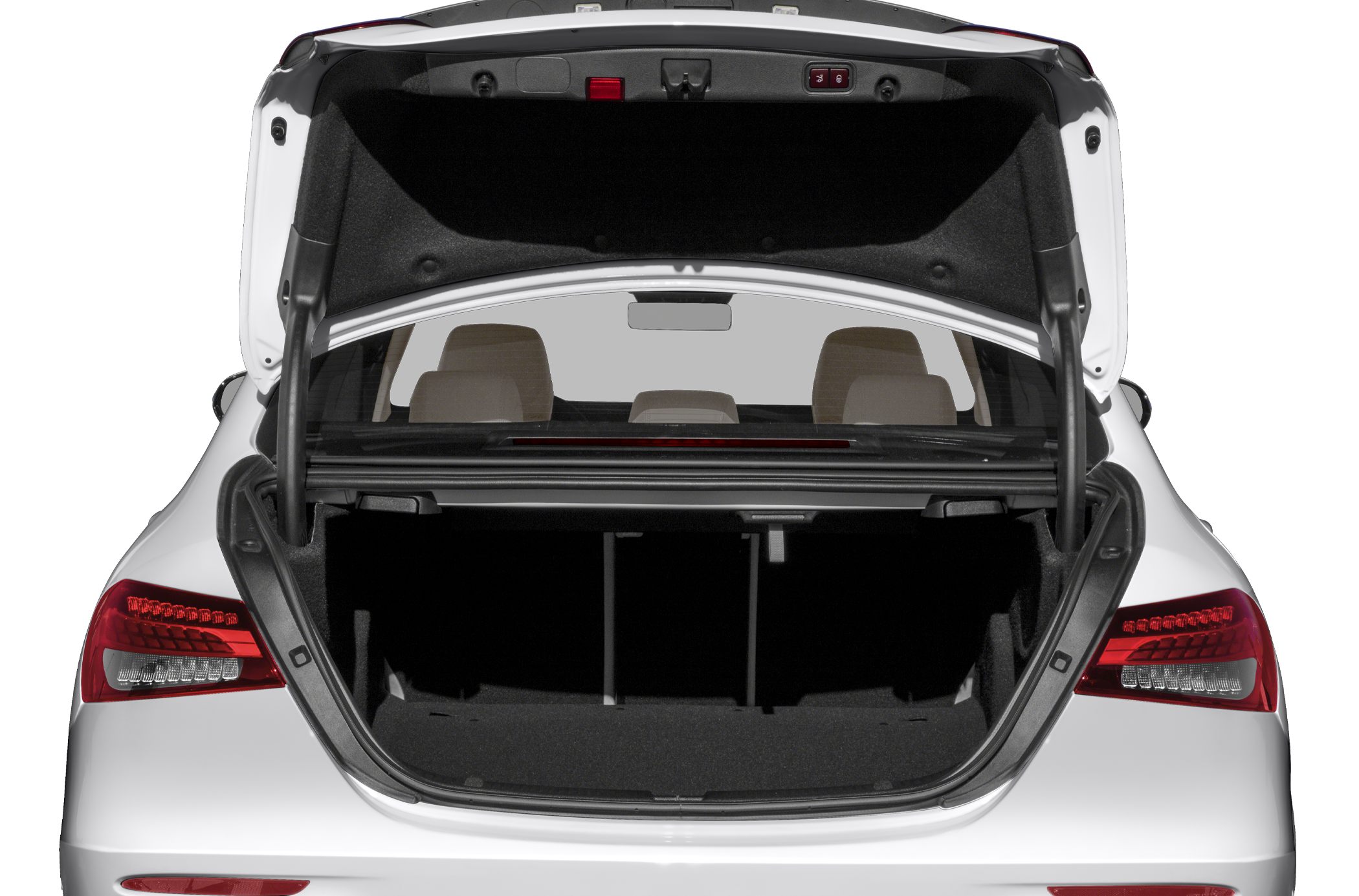 Open trunk showcasing spacious cargo area and rear design.