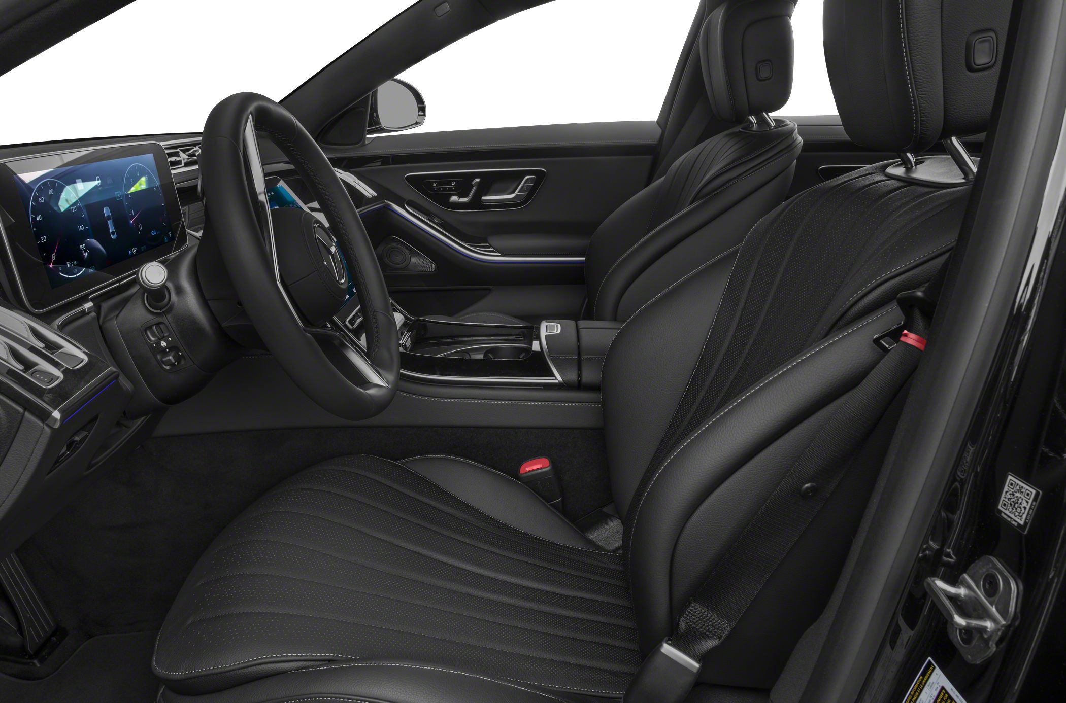Luxury black leather seats and advanced digital dashboard