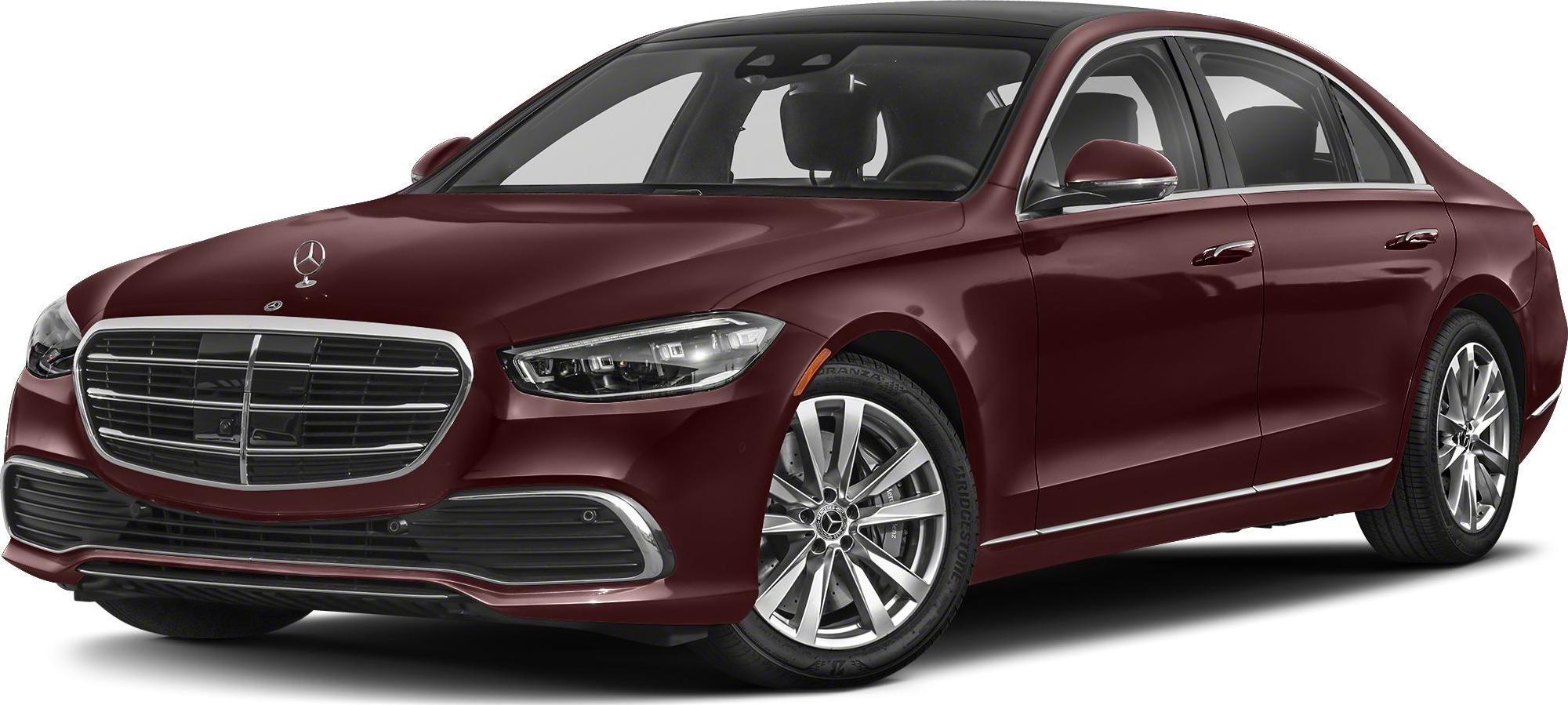 Luxury sedan with prominent grille and alloy wheels
