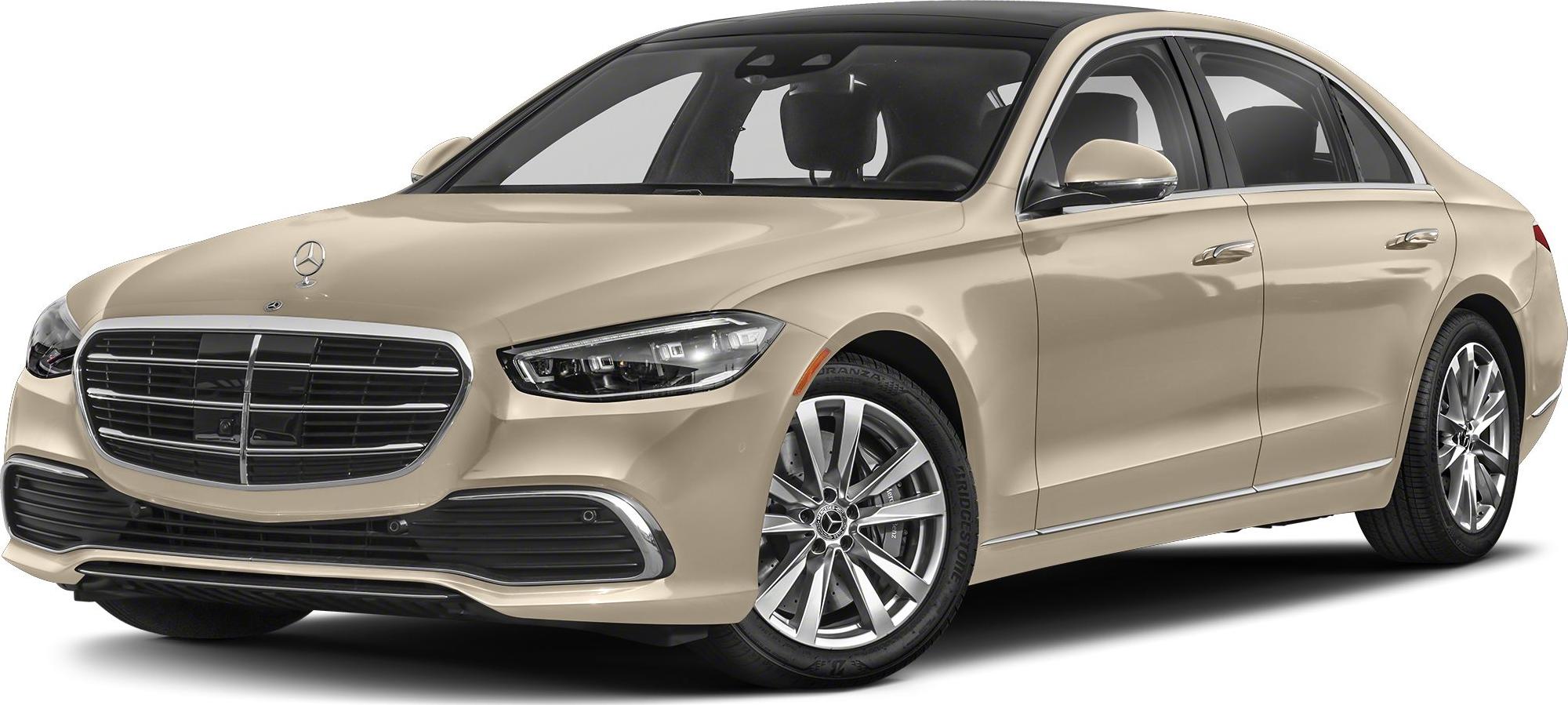 Luxury sedan sleek front grille and headlight design with alloy wheels