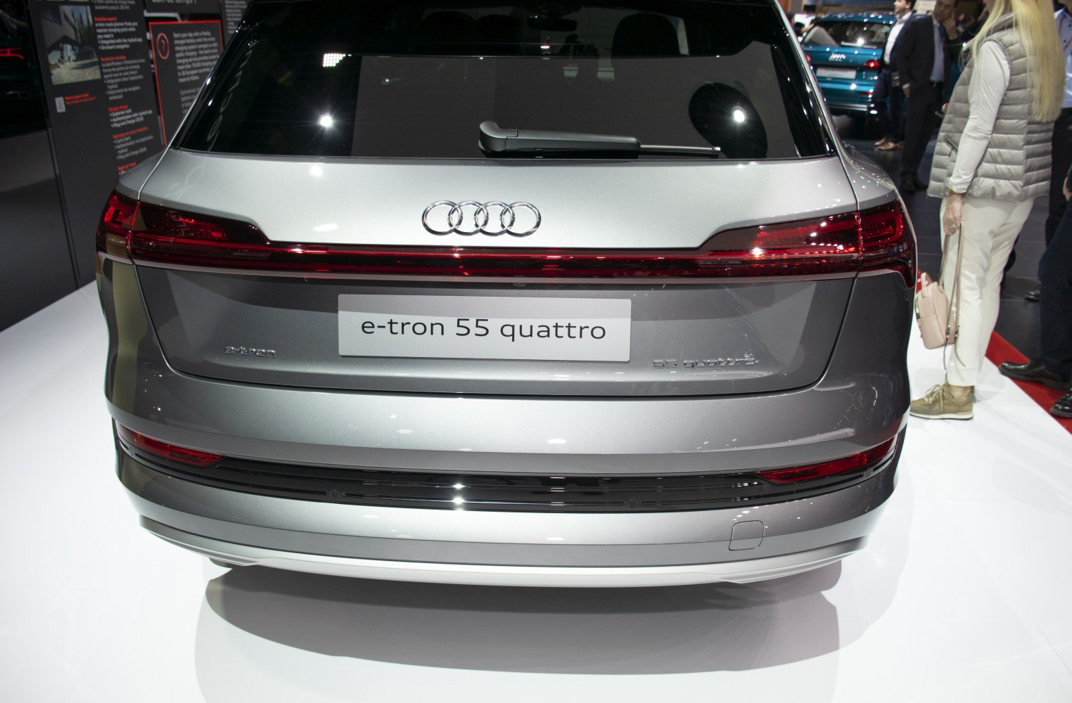 Rear view with LED taillight strip and badge emblems