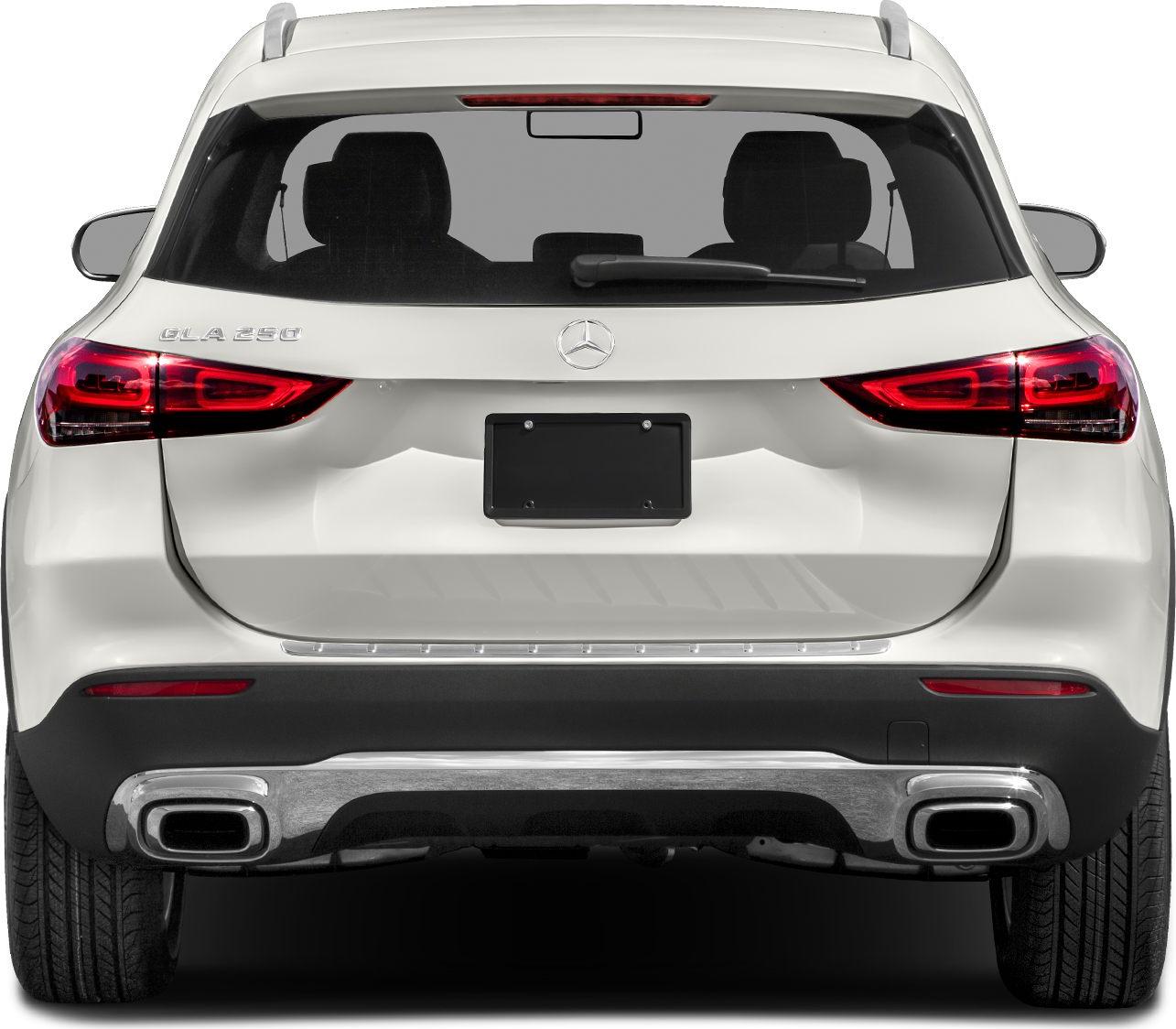 Rear view with distinctive taillights and dual exhaust