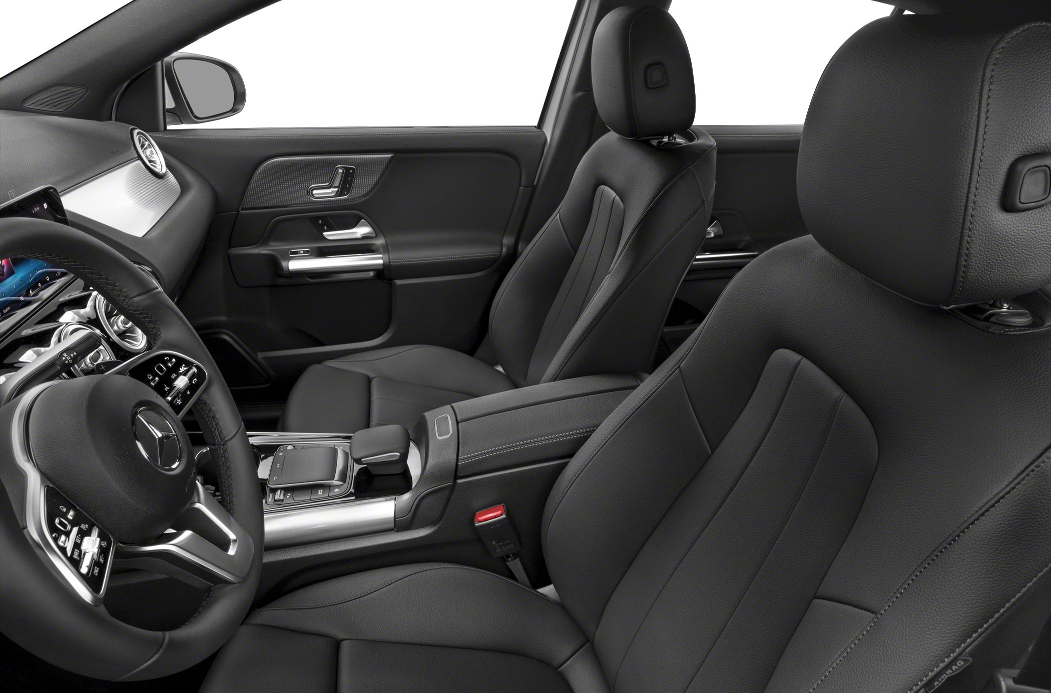 Luxury leather seats and modern dashboard interior