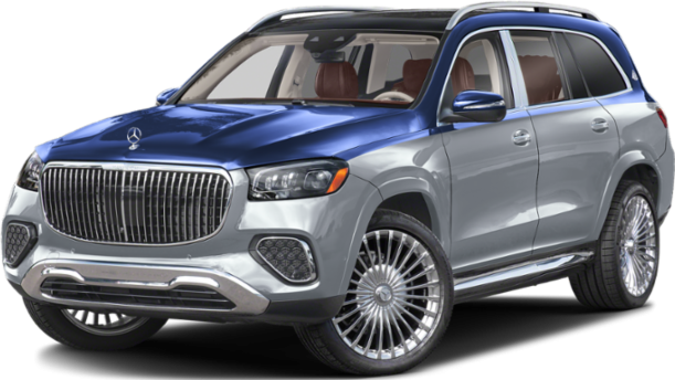 Luxury SUV with two-tone paint and chrome grille design