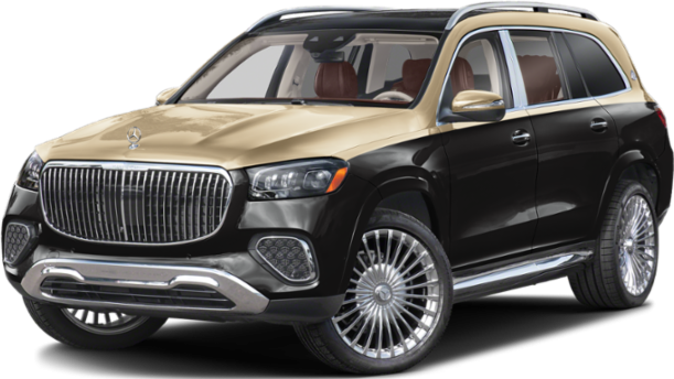 Luxury SUV with prominent grille and chrome wheels