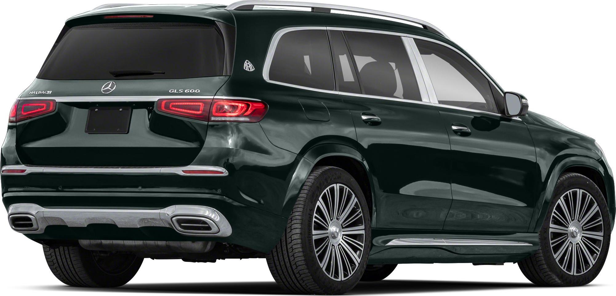 Rear view of luxury SUV with distinctive taillights and dual exhausts