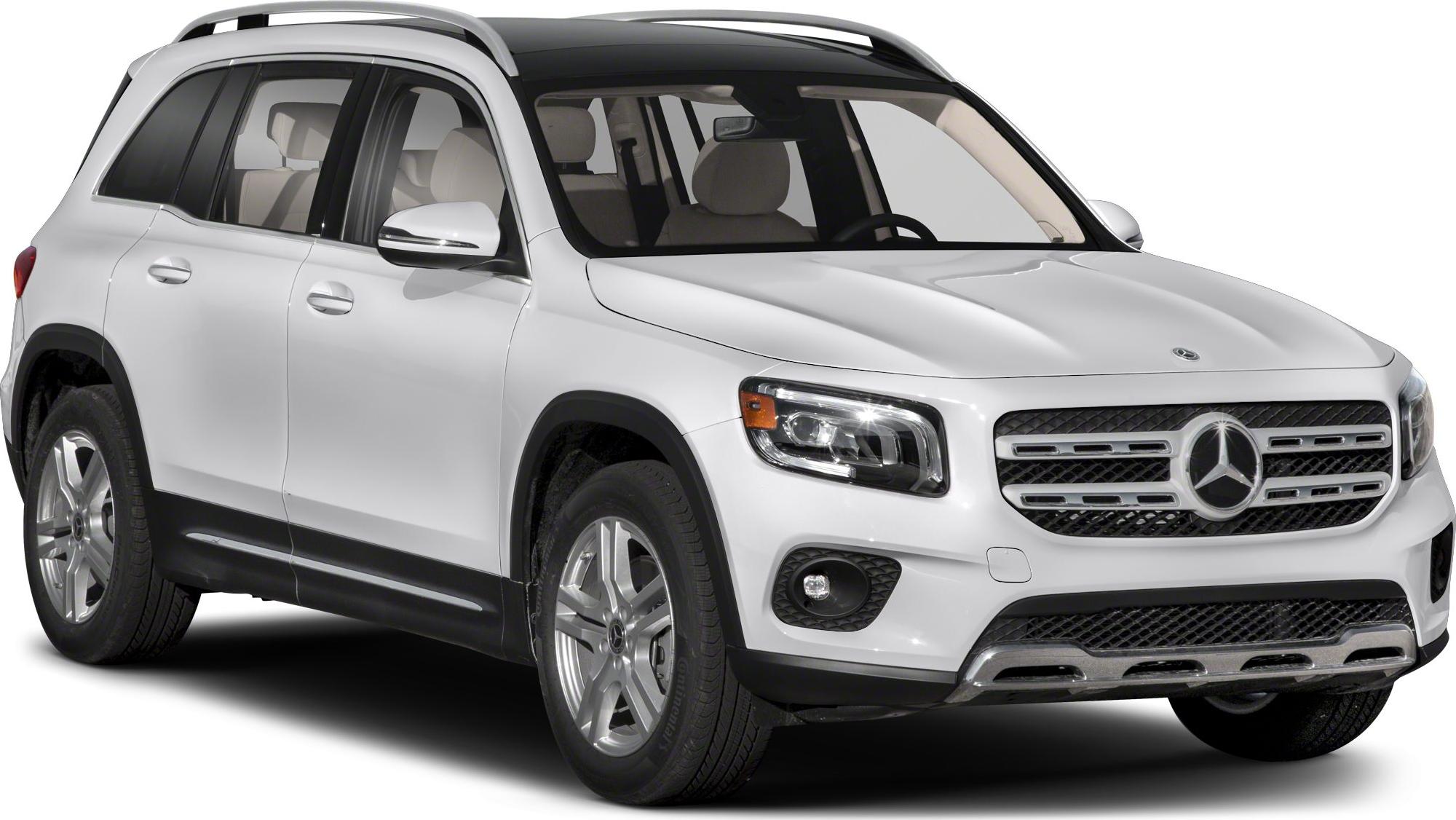 Front side view of a modern white 5-door SUV with roof rails