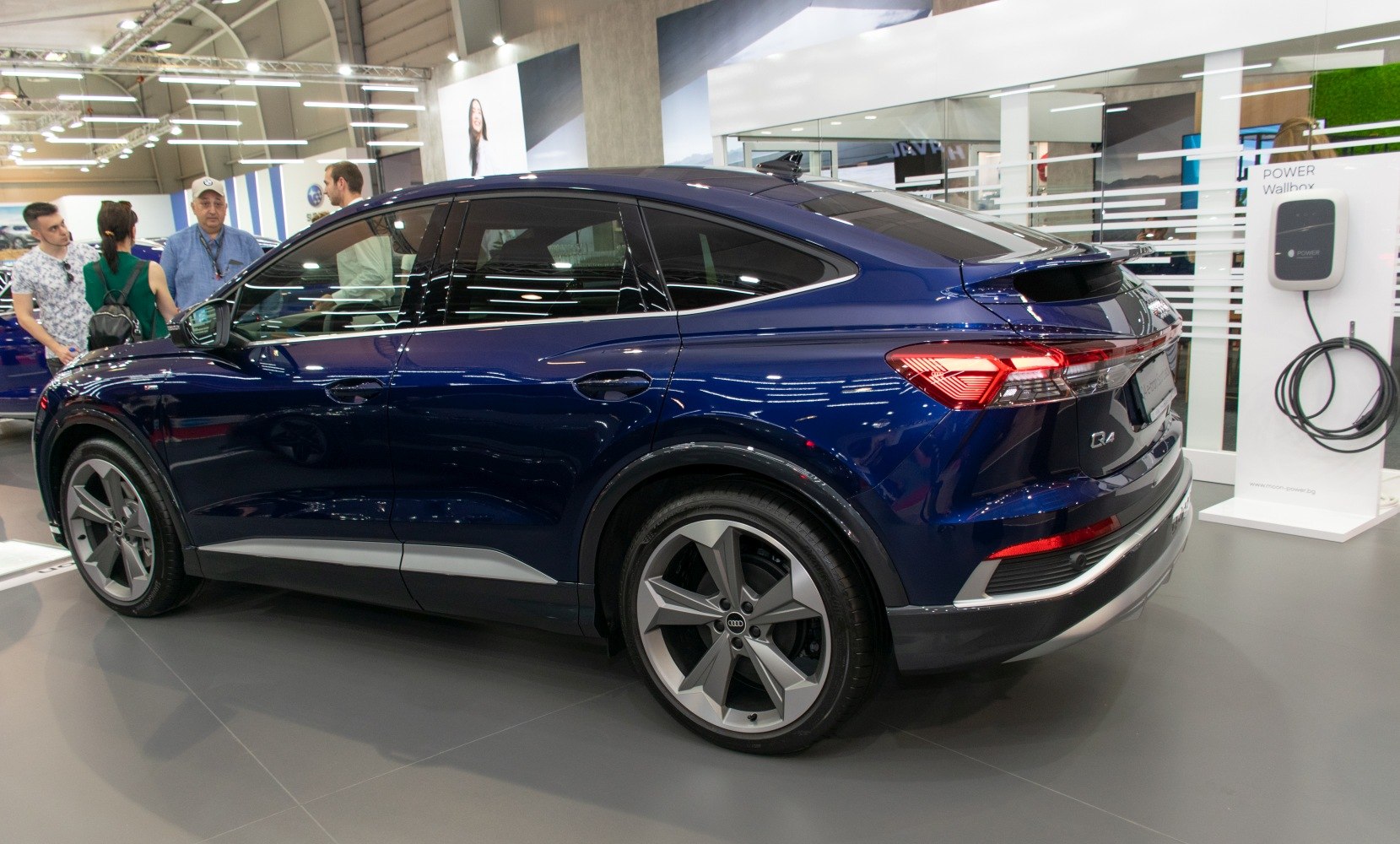 Rear side profile of sportback SUV with LED lights and alloy wheels