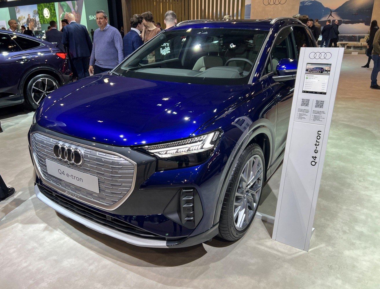 Front view with unique grille and LED headlights