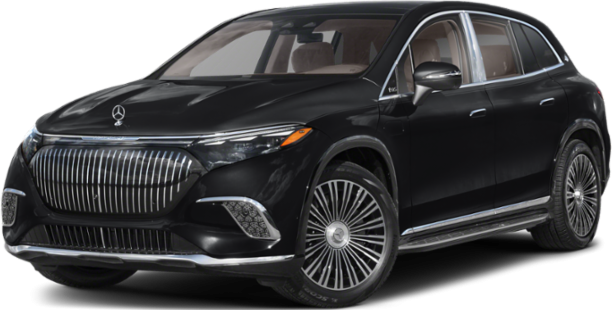 Front view of luxury SUV featuring vertical slat grille and alloy wheels