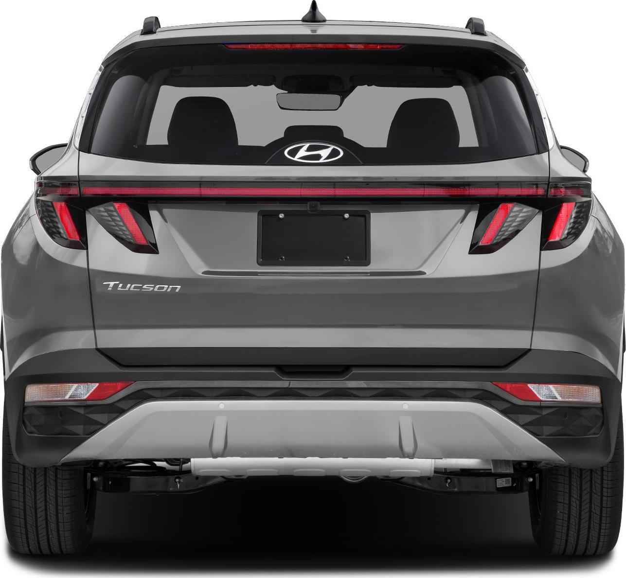 Modern rear tail lights and bumper of a 2024 SUV