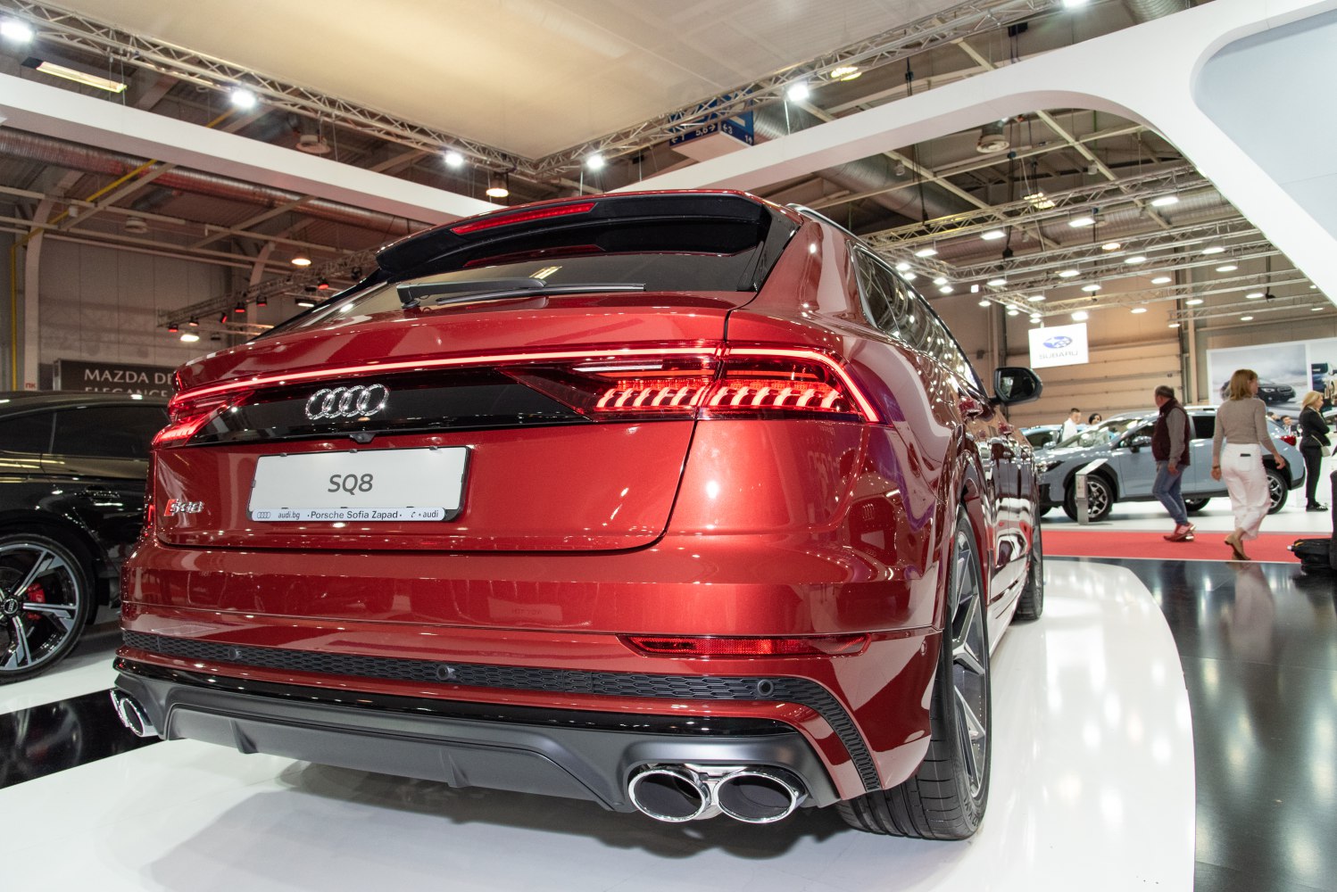 Rear view with LED taillights and dual exhaust tips