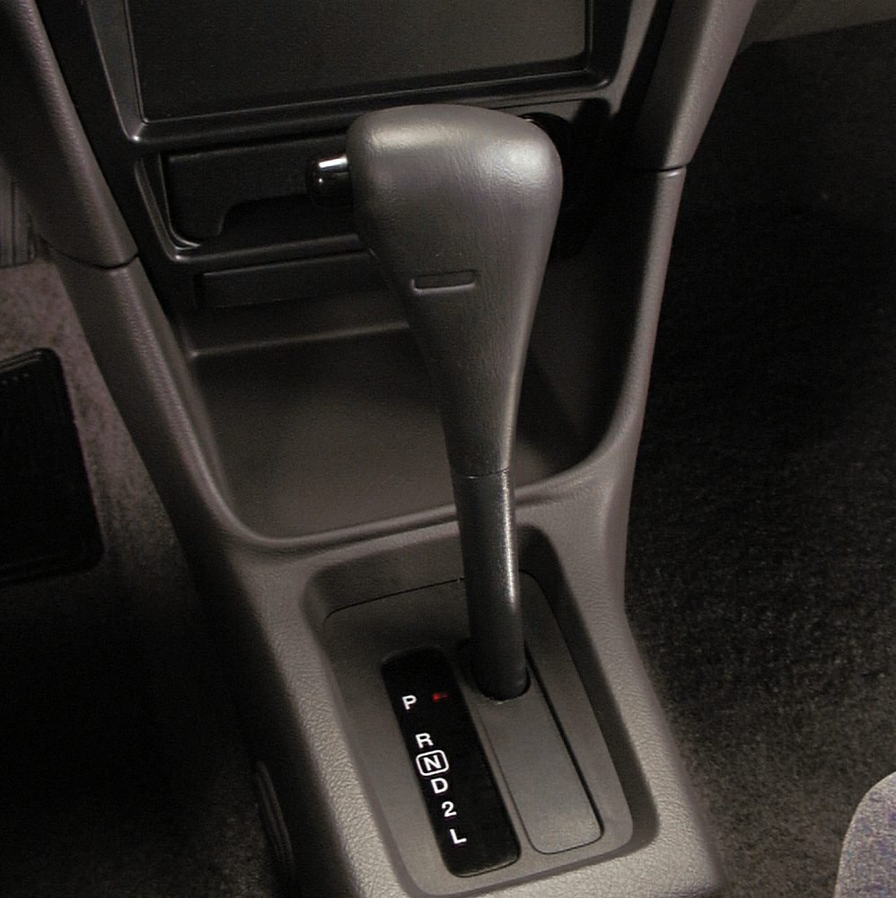 Automatic gear shift lever in interior console