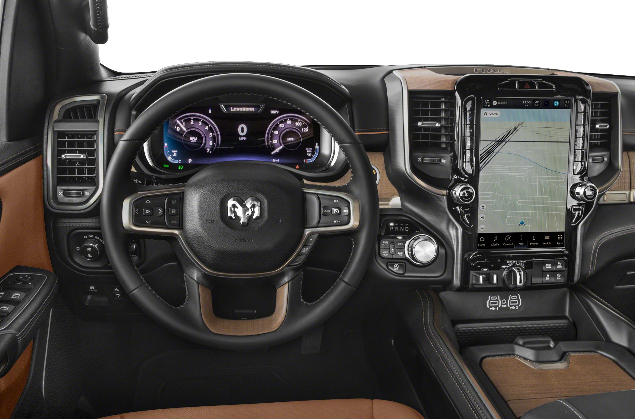 Digital instrument cluster and large touchscreen infotainment system