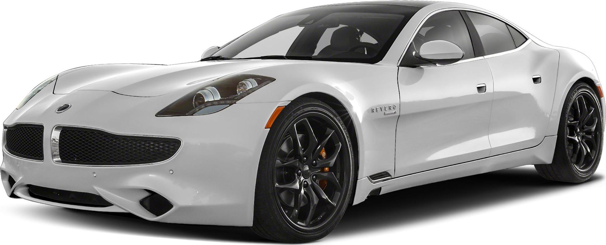 Front and side view of sleek luxury sports sedan with black alloy wheels