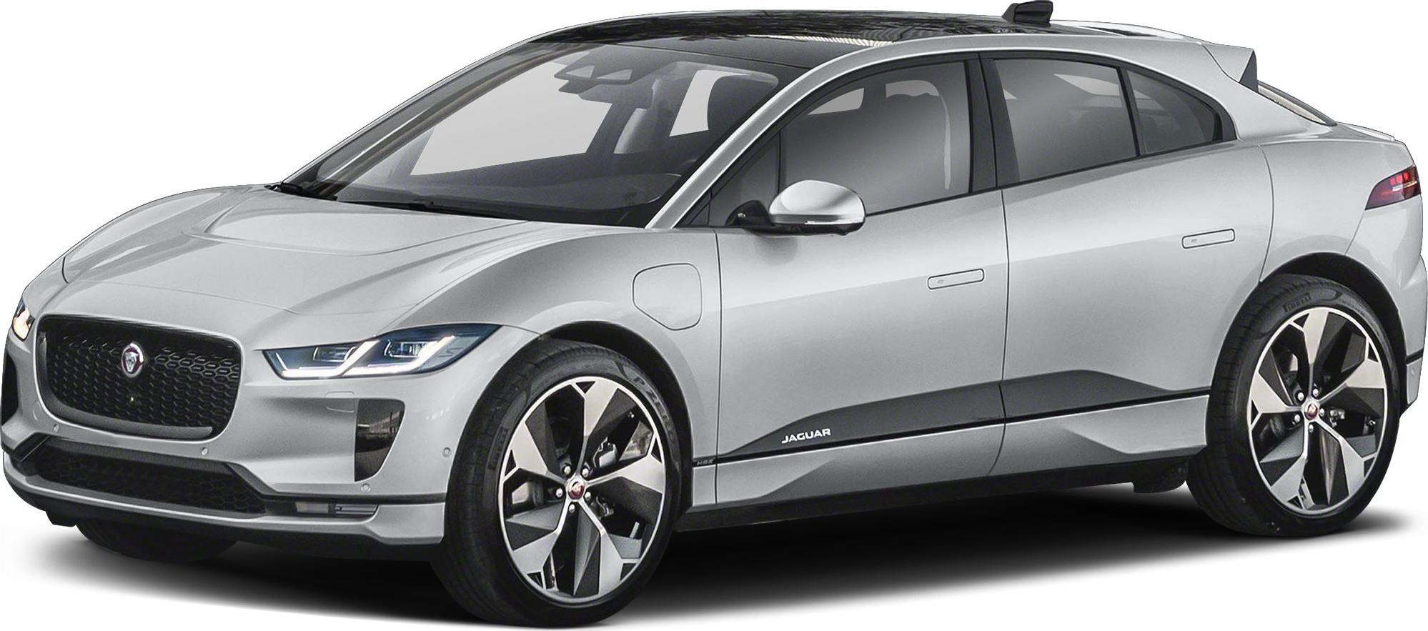 Electric SUV front and side view with distinctive grille and aerodynamic body