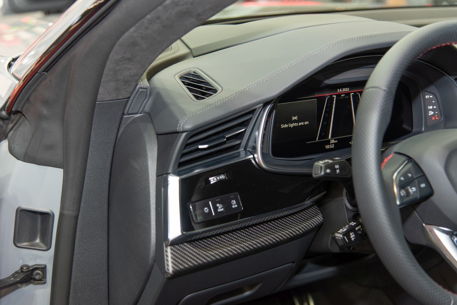 Dashboard, digital instrument cluster, light control panel