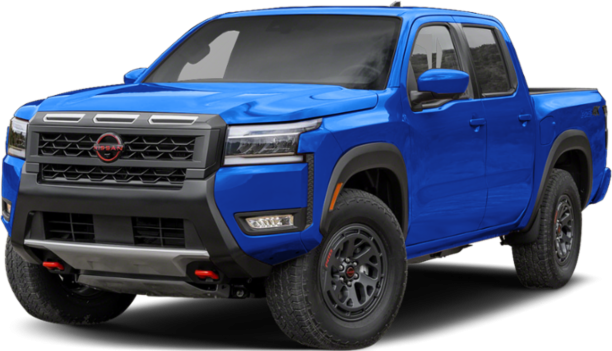 Bold front grille and aggressive off-road pickup design in bright blue