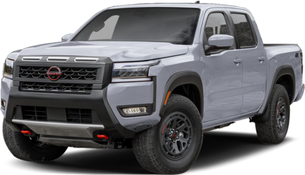 Pickup truck with bold grille and four-door crew cab