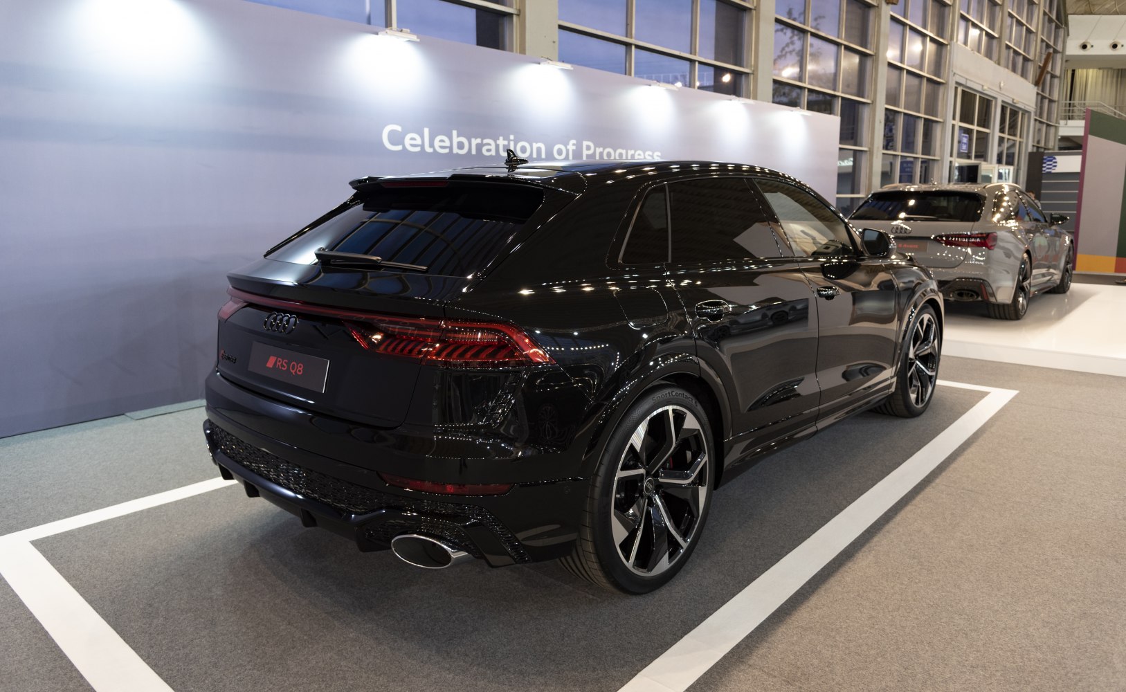 Rear view with distinctive LED taillights and sporty alloy wheels