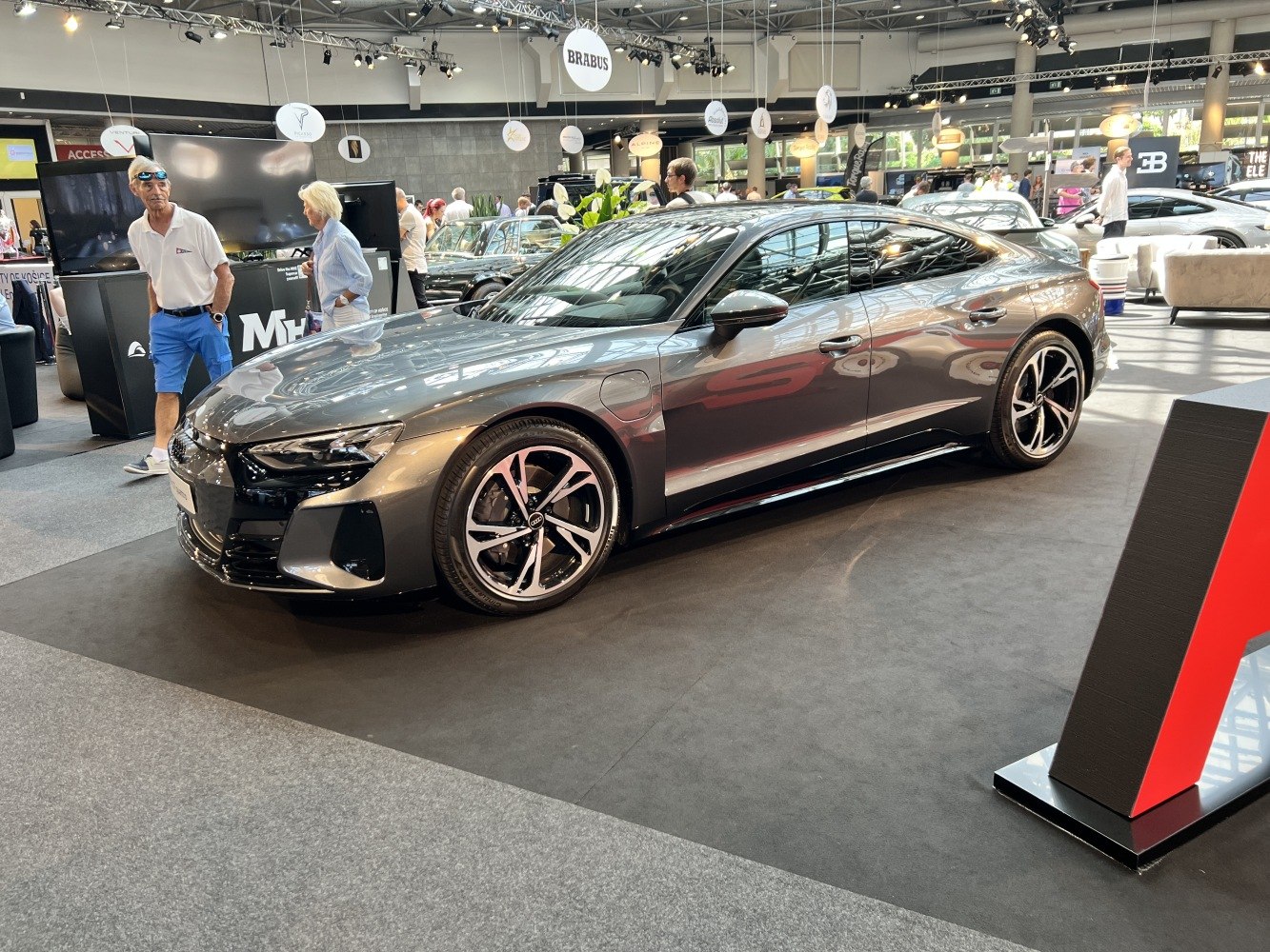Sleek electric sportback with aerodynamic design and modern wheels