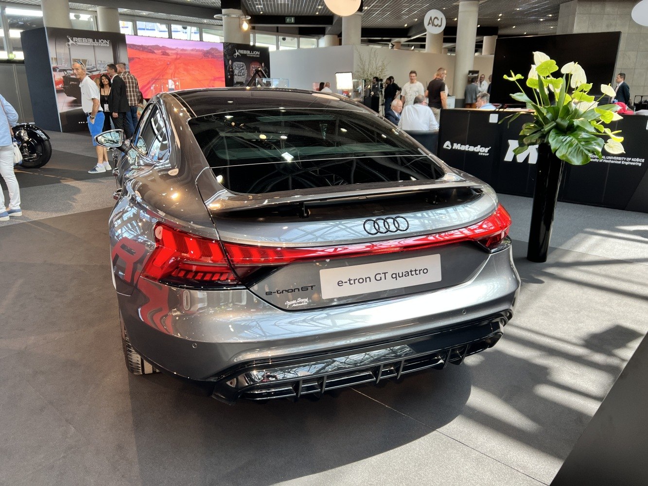 Sleek rear view with signature tail light and sporty diffuser