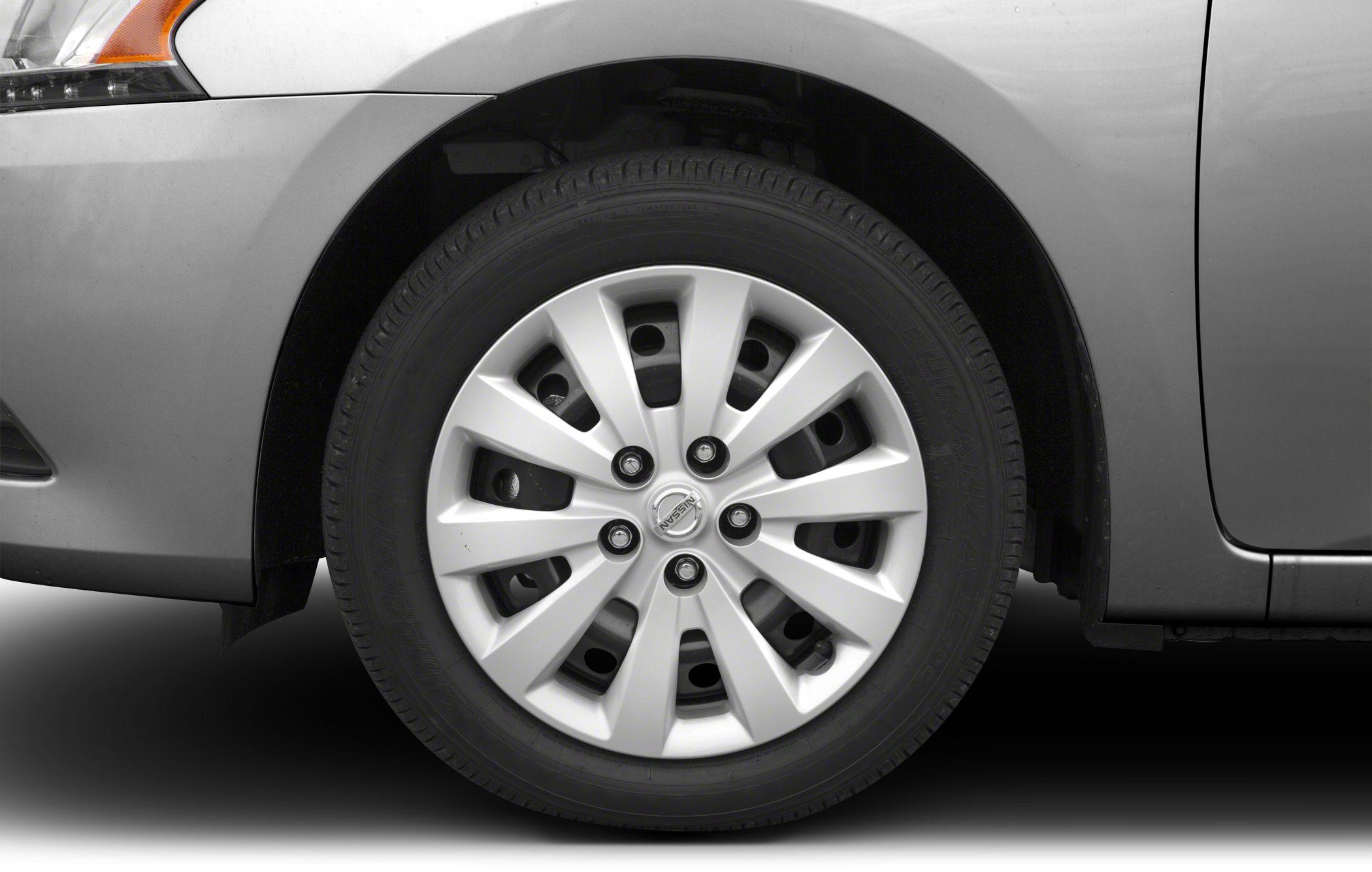 Close-up of a multi-spoke wheel with tire tread visible