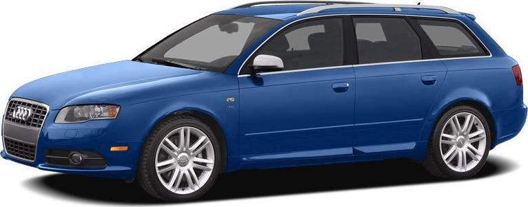 Blue sporty station wagon with alloy wheels and roof rails