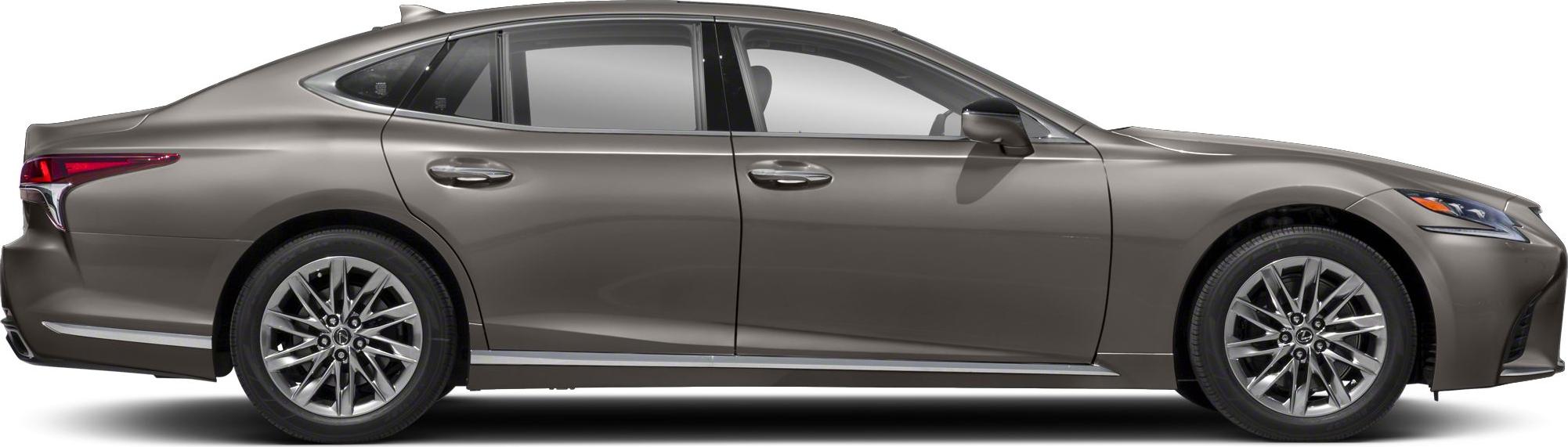 Luxury sedan side profile with alloy wheels and sleek aerodynamic design