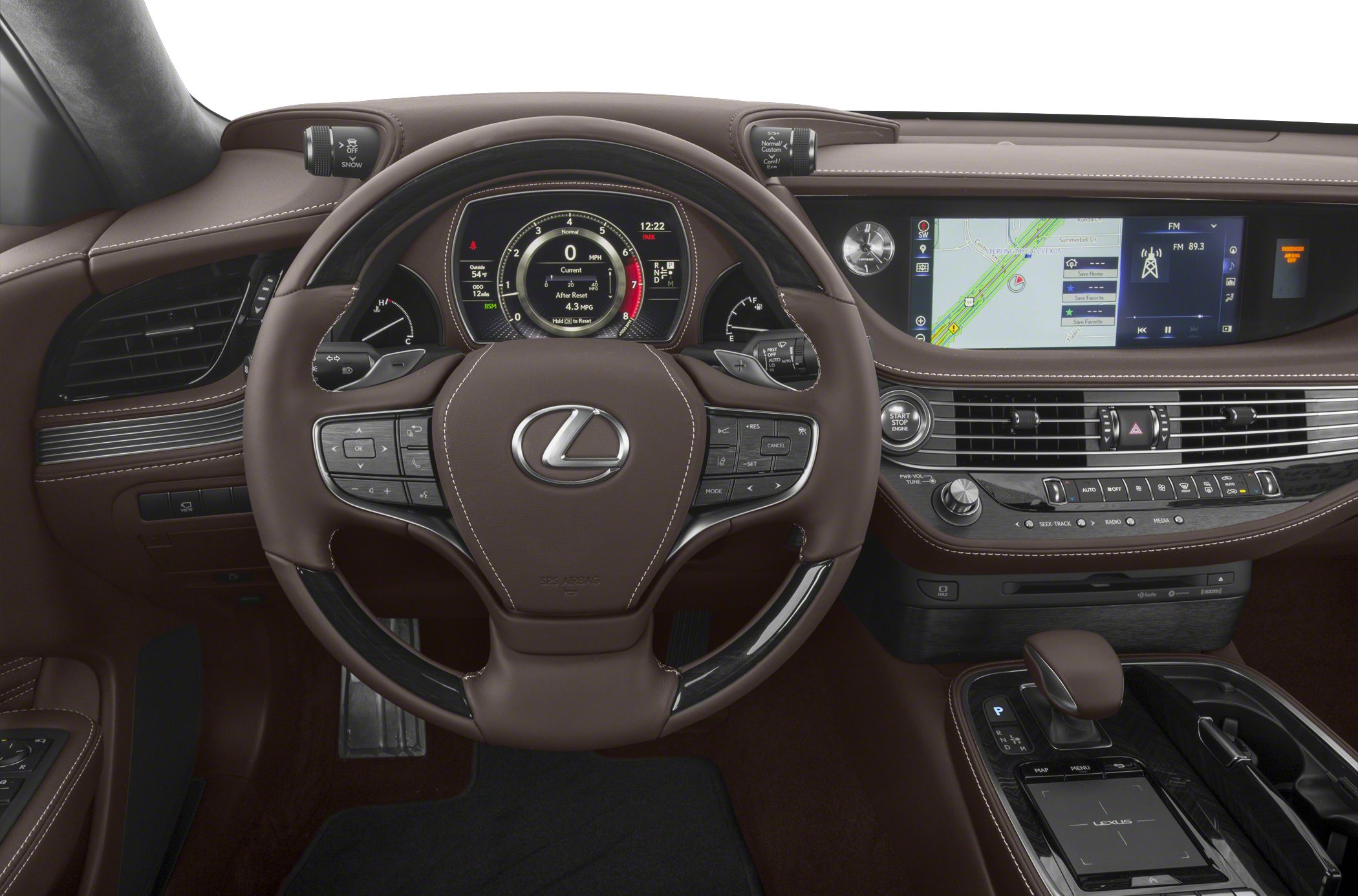 Luxury steering wheel, digital instrument cluster, advanced infotainment system
