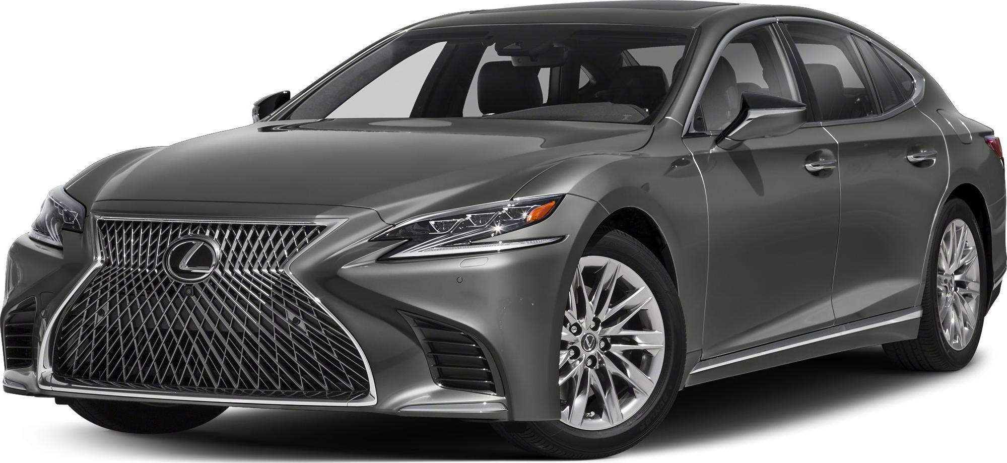 Lexus LS V front spindle grille and LED headlights