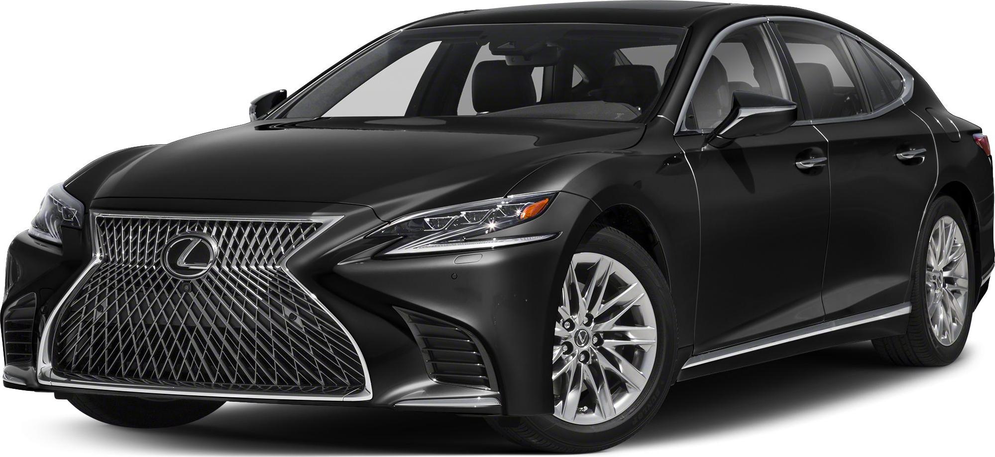 Luxury sedan with bold spindle grille and sleek LED headlights