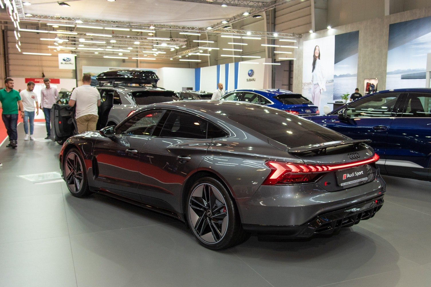 Sleek rear and side profile with LED taillights and aerodynamic design