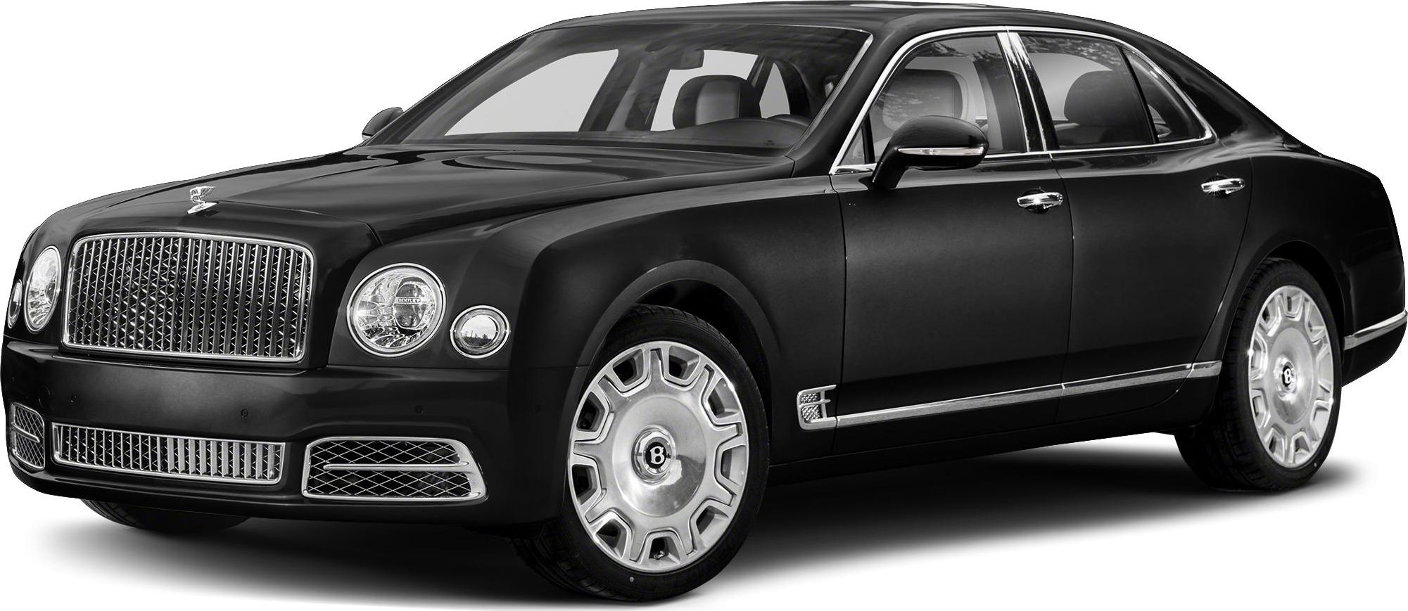 Luxury sedan front grille and round headlights with chrome details